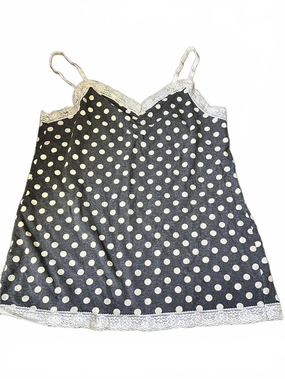 Torrid Polka Dot Lace Trim Cami Top Size 2